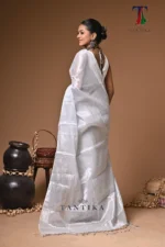 Mohini tissue cotton handloom Saree - Image 5