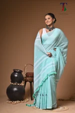 Maharani asmani mull cotton handloom Saree - Image 4