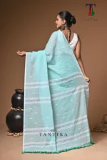 Maharani asmani mull cotton handloom Saree - Image 6