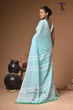 Maharani asmani mull cotton handloom Saree - Image 5