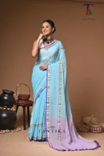 Gajra mull Cotton handloom Saree - Image 3