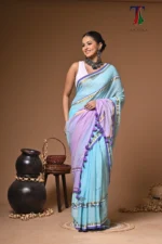 Gajra mull Cotton handloom Saree - Image 4