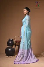 Gajra mull Cotton handloom Saree - Image 5