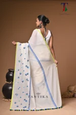 Rajrani  mull cotton embroidery handloom Saree - Image 6