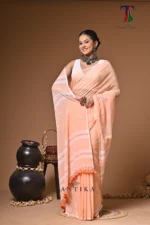 Maharani batabi mull cotton handloom Saree - Image 4