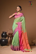 Varnika cotton handloom Saree - Image 3