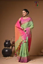 Varnika cotton handloom Saree - Image 4