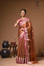 Tamanna tissue cotton handloom Saree - Image 3