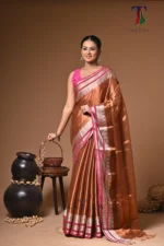 Tamanna tissue cotton handloom Saree - Image 2