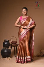 Tamanna tissue cotton handloom Saree - Image 4