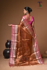 Tamanna tissue cotton handloom Saree - Image 6