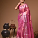 golden panaful tissue cotton handloom Saree