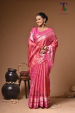 golden rani tissue cotton handloom Saree - Image 4