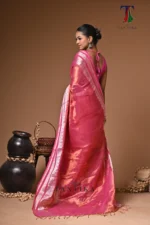 golden rani tissue cotton handloom Saree - Image 5