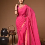 Rani mull Cotton sequence handloom Saree