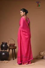 Rani mull Cotton sequence handloom Saree - Image 6