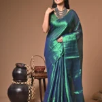 mehbooba tissue cotton handloom Saree