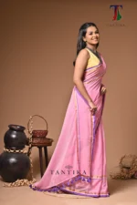 Sunehri mull Cotton handloom Saree - Image 4