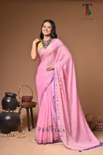 Sunehri mull Cotton handloom Saree - Image 2