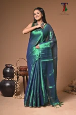 mehbooba tissue cotton handloom Saree - Image 3