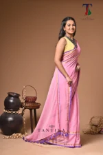 Sunehri mull Cotton handloom Saree - Image 3