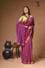 Tulika mull Cotton sequence  handloom Saree - Image 4