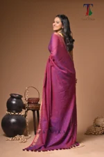 Tulika mull Cotton sequence  handloom Saree - Image 5