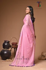 Sunehri mull Cotton handloom Saree - Image 5