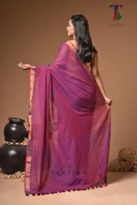 Tulika mull Cotton sequence  handloom Saree - Image 6