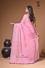 Sunehri mull Cotton handloom Saree - Image 6