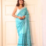 Pure Mull Cotton Chikonkari saree