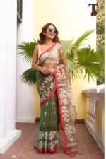 Pure Mull Cotton Butterfly Hand Printed Saree