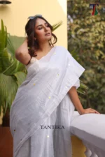 Pure Tissue Gini saree - Image 5