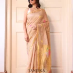 Pure lilen tissue saree