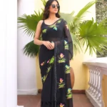 Pure Mull Cotton Butterfly Hand Printed Saree