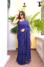 Pure Mull Cotton Chikonkari saree
