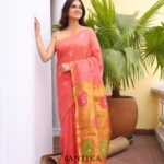 Pure lilen tissue saree