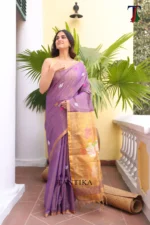 Pure lilen tissue saree