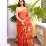 Pure lilen tissue saree