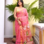 Pure lilen Tissue Saree