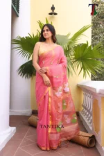 Pure lilen Tissue Saree