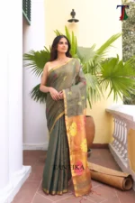 Pure Lilen Tissue Saree