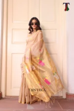 Pure lilen tissue saree - Image 2