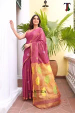 Pure lilen tissue saree - Image 2