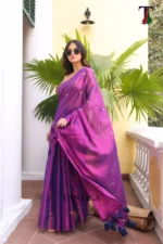 Pure Tissue Gini saree - Image 2