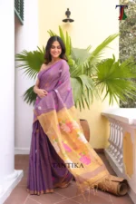 Pure lilen tissue saree - Image 2