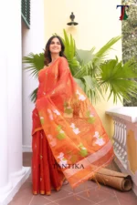 Pure lilen tissue saree - Image 2