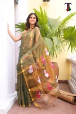 Pure lilen tissue saree - Image 2