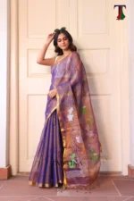 Pure lilen tissue saree - Image 2