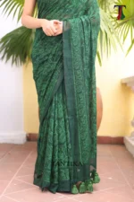 Pure Mull Cotton Chikonkari saree - Image 3